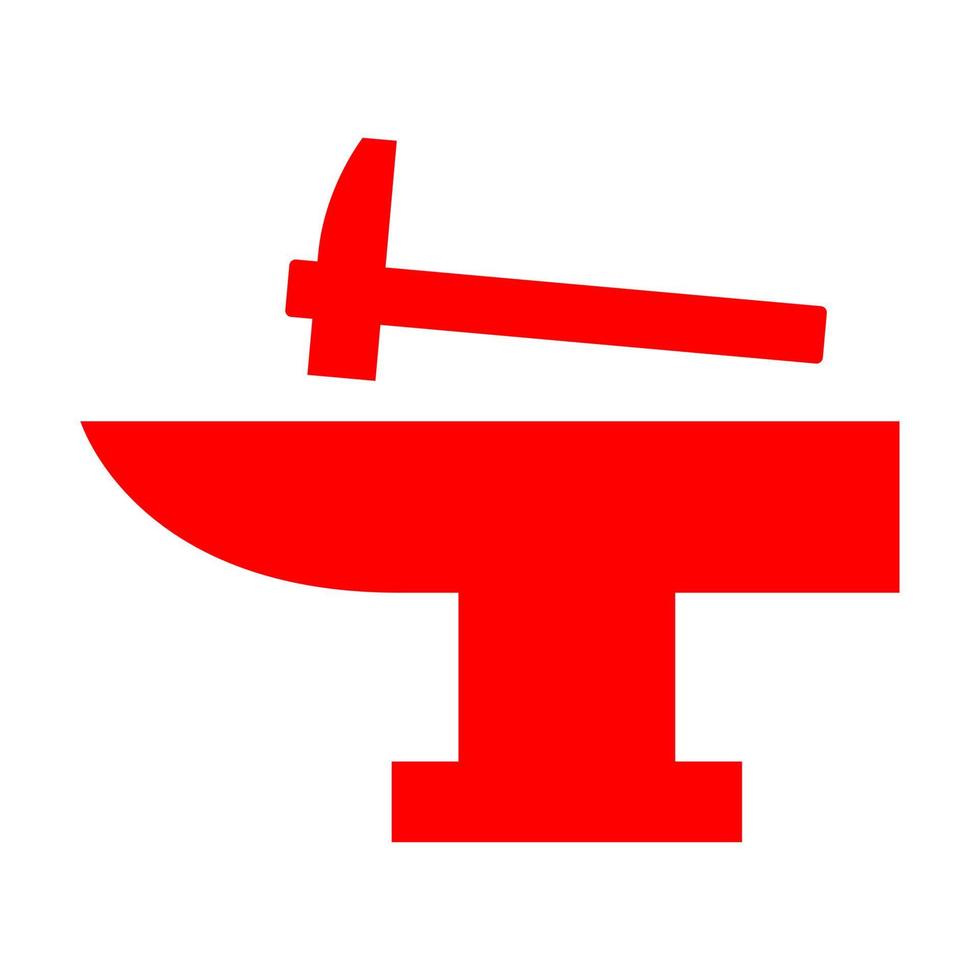 Anvil on white background vector