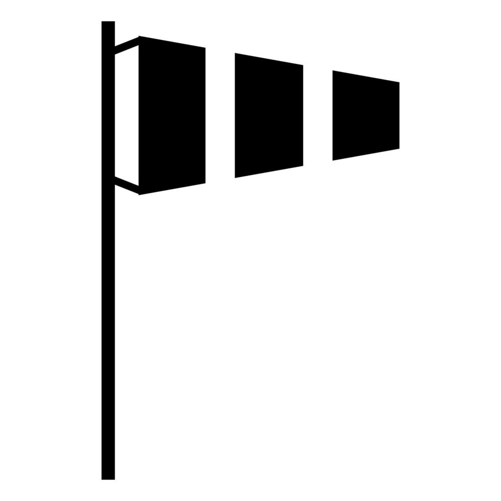 bandera de viento sobre fondo blanco vector