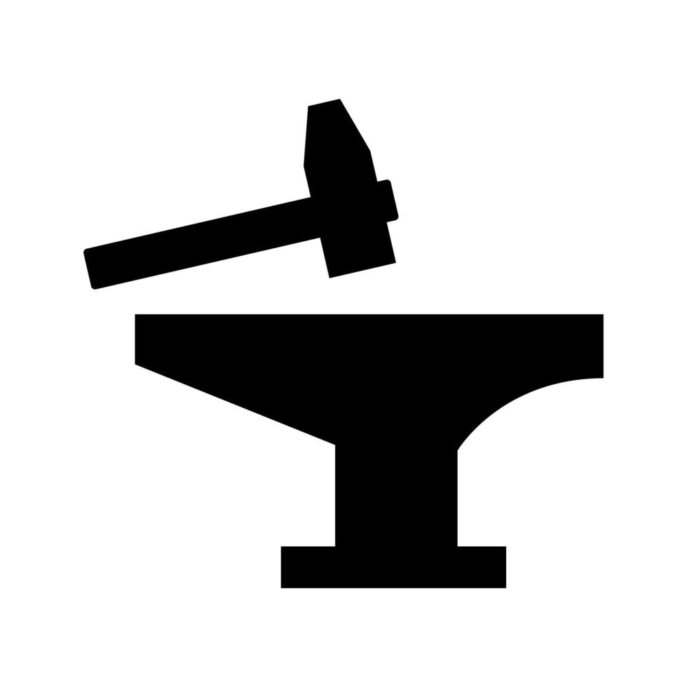 Anvil on white background vector