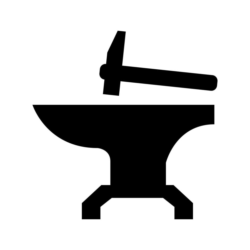 Anvil on white background vector