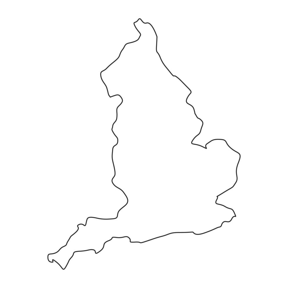 England map on white background vector