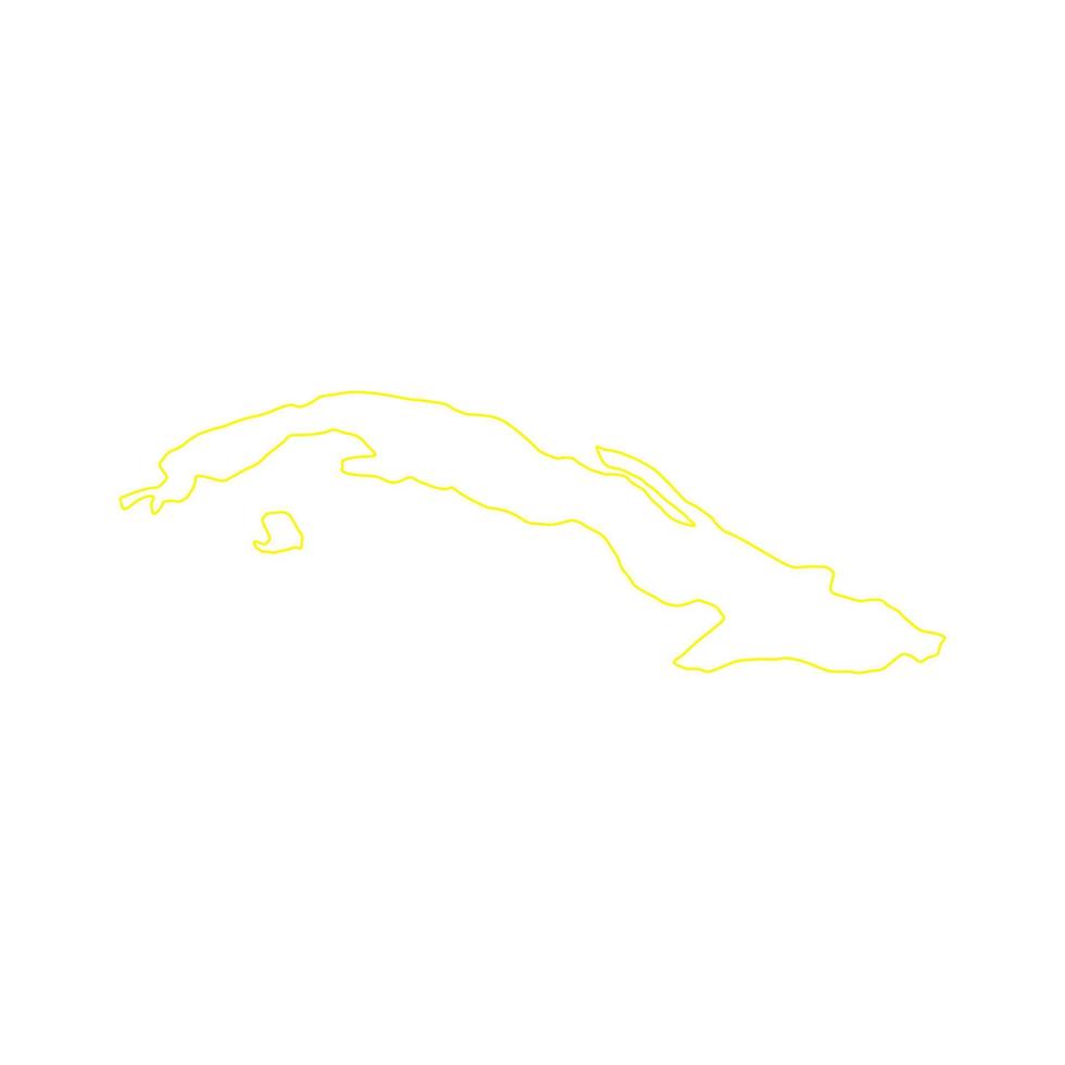 Cuba map on white background vector