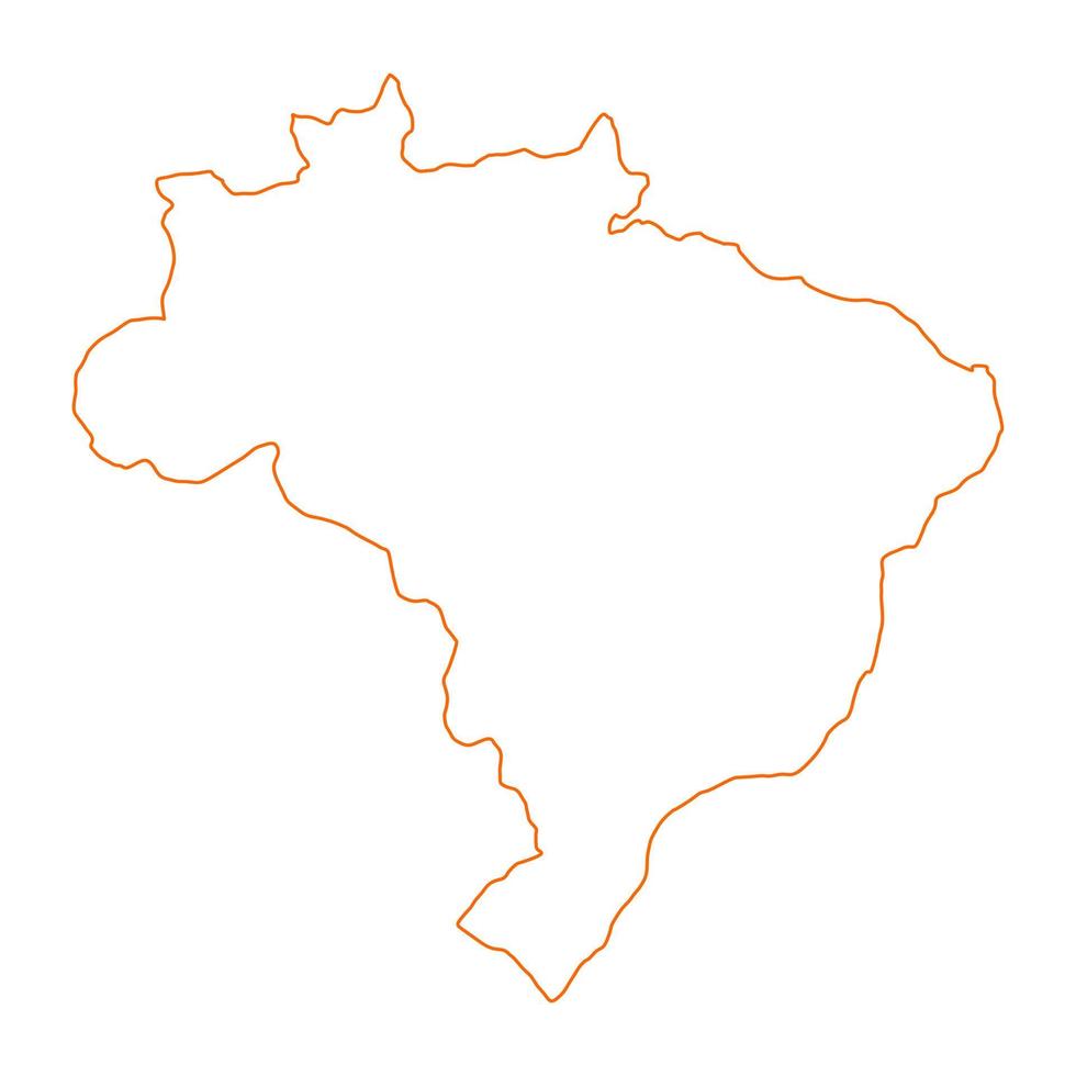 mapa de brasil sobre fondo blanco vector