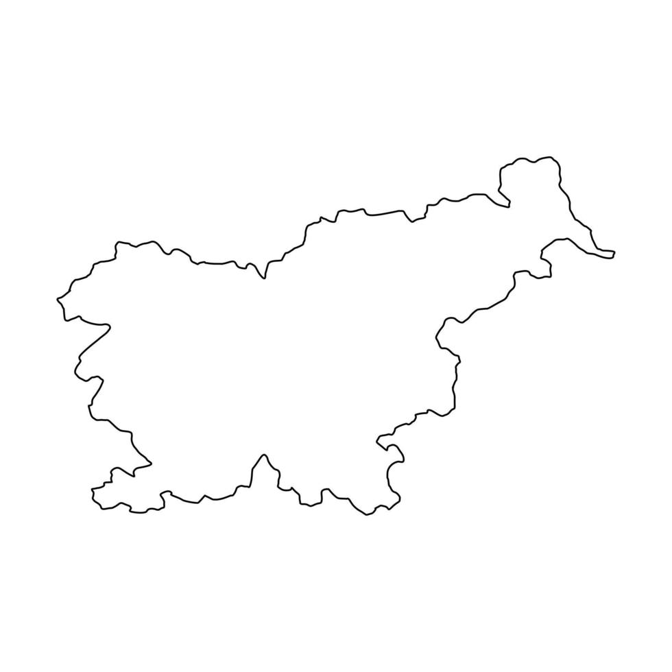 Mapa de Eslovenia sobre fondo blanco. vector