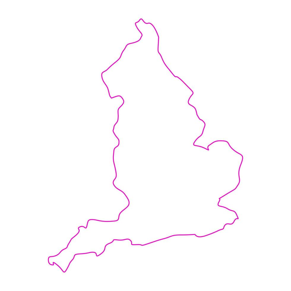 England map on white background vector