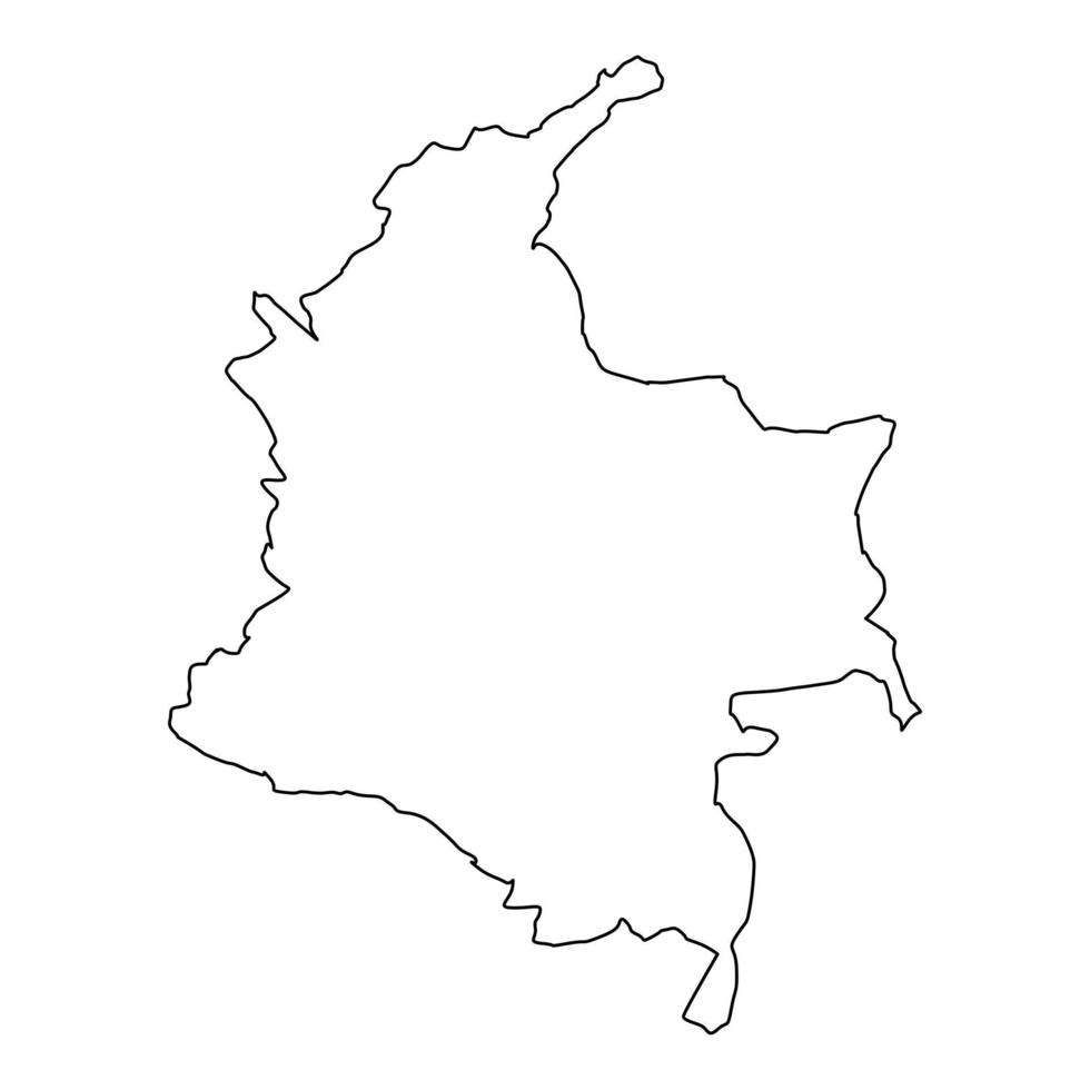 Colombia map on white background vector