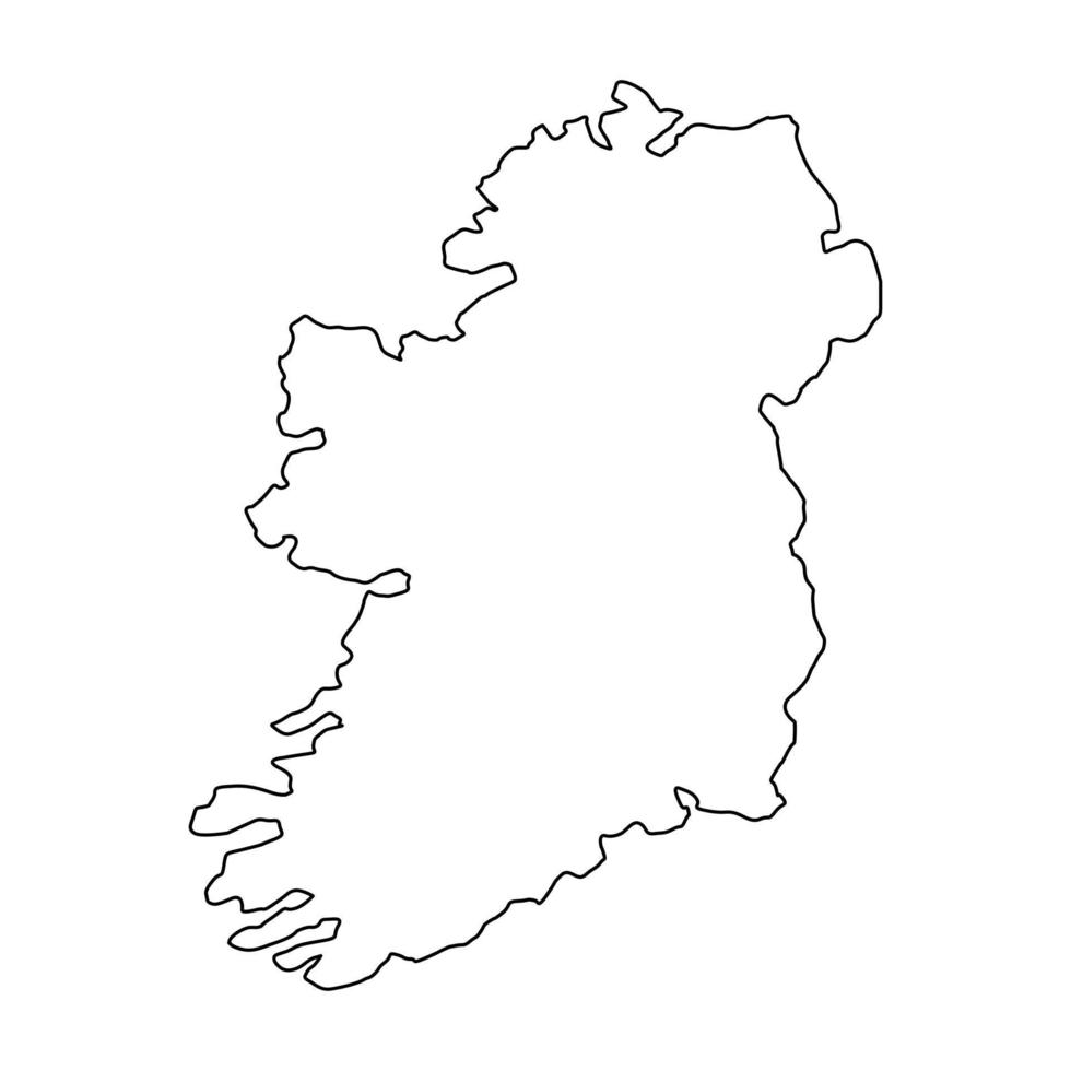 Mapa de Irlanda sobre fondo blanco. vector