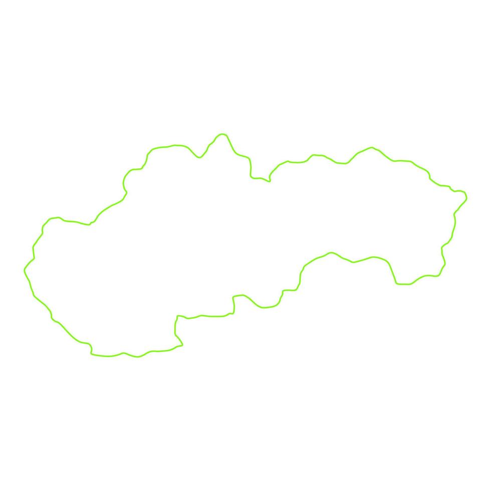 Slovakia map on white background vector