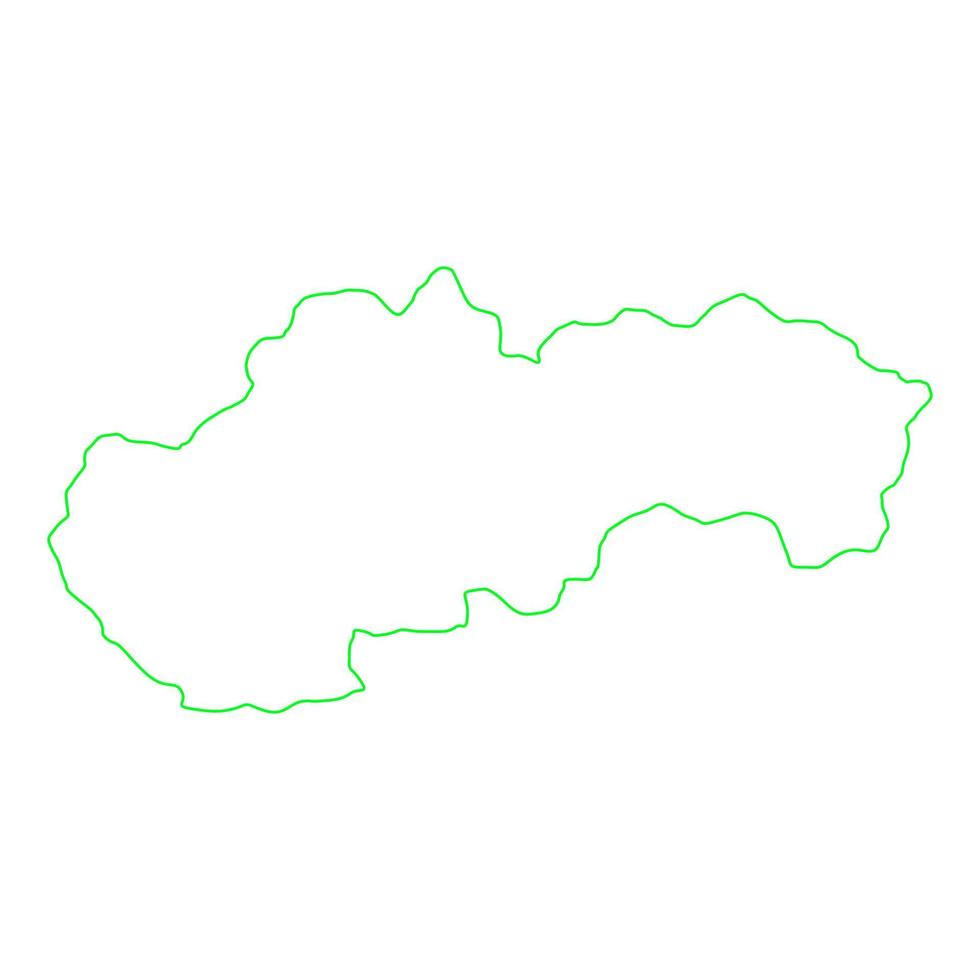 Slovakia map on white background vector