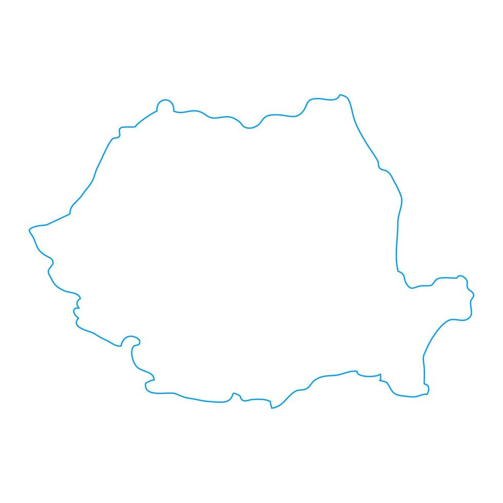 Romania map on white background vector