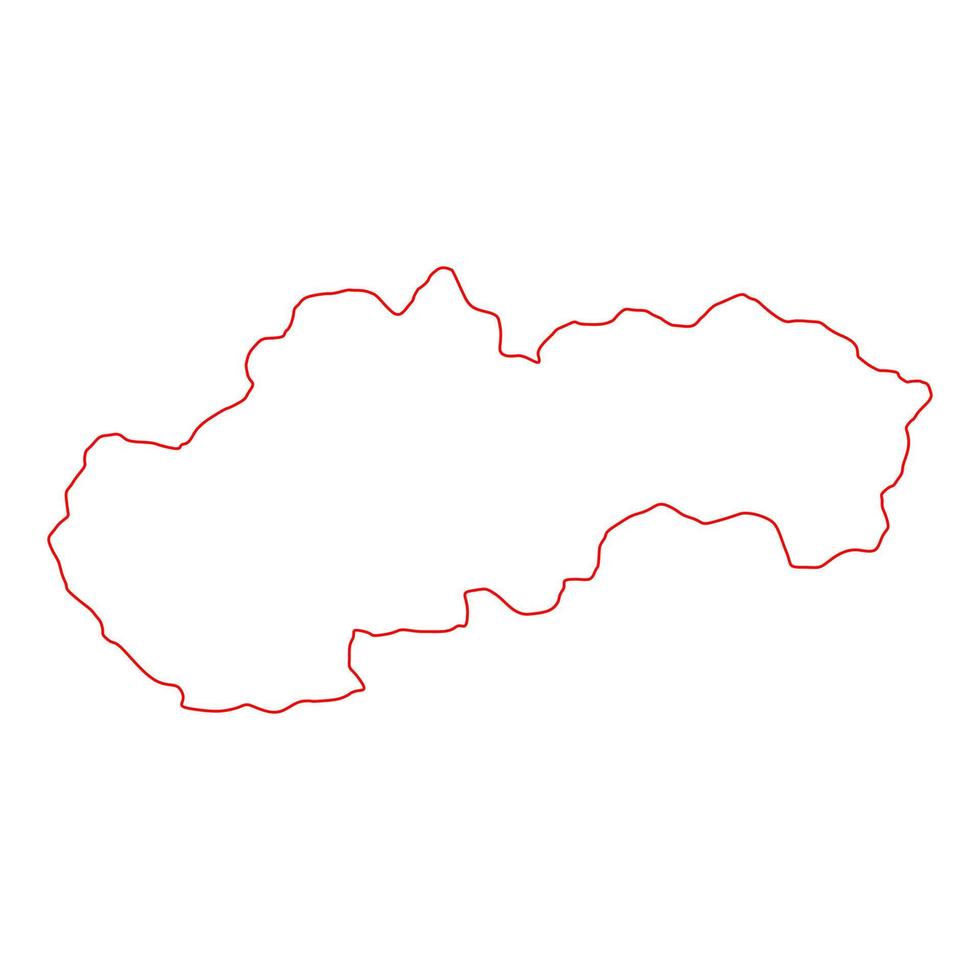 Slovakia map on white background vector