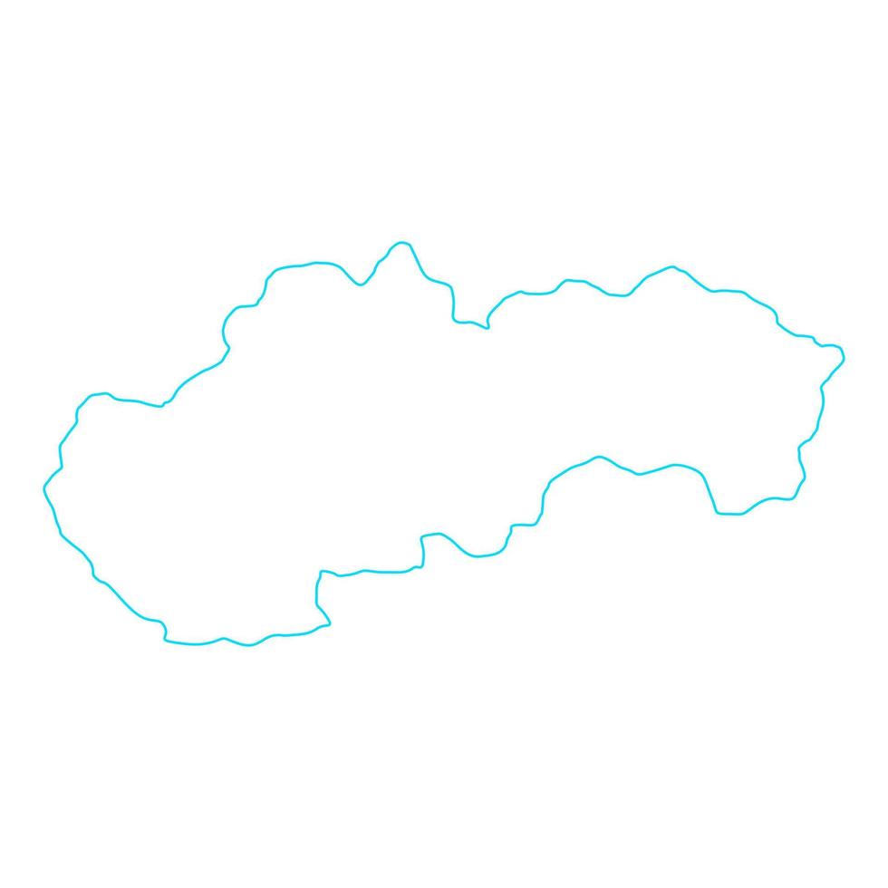 Slovakia map on white background vector