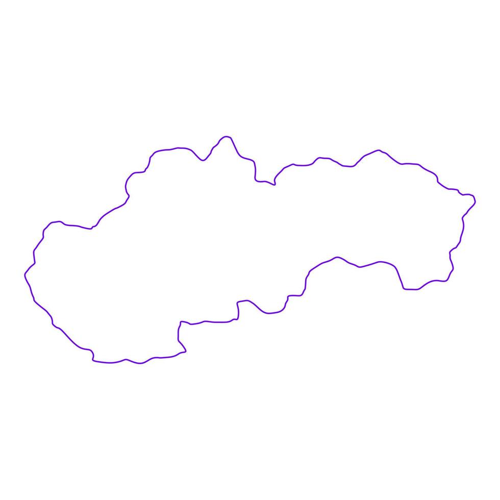 Slovakia map on white background vector