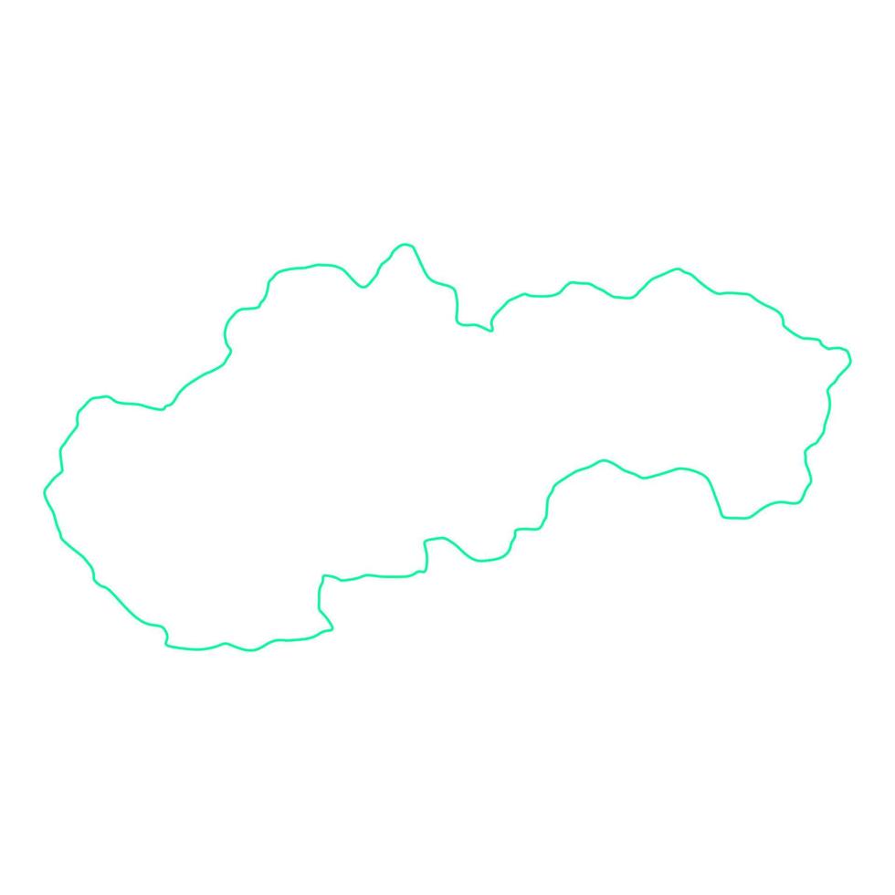 Slovakia map on white background vector
