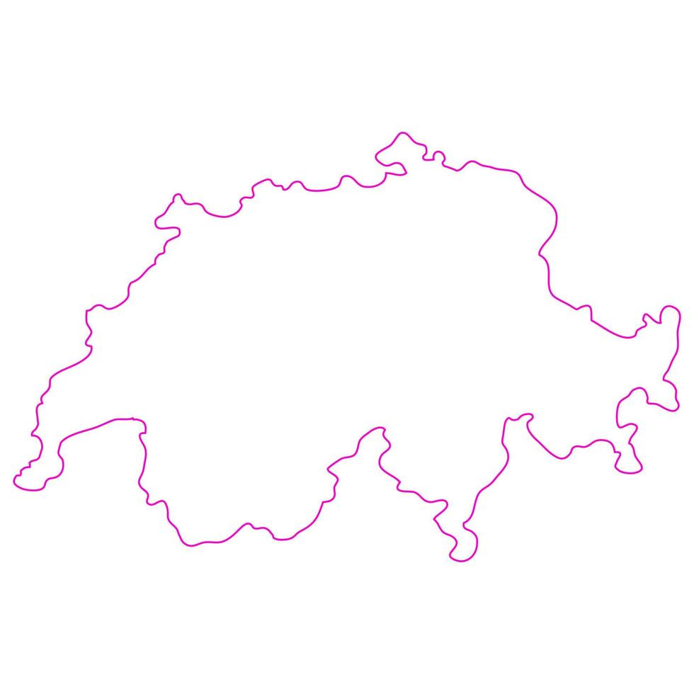 Switzerland map on white background vector