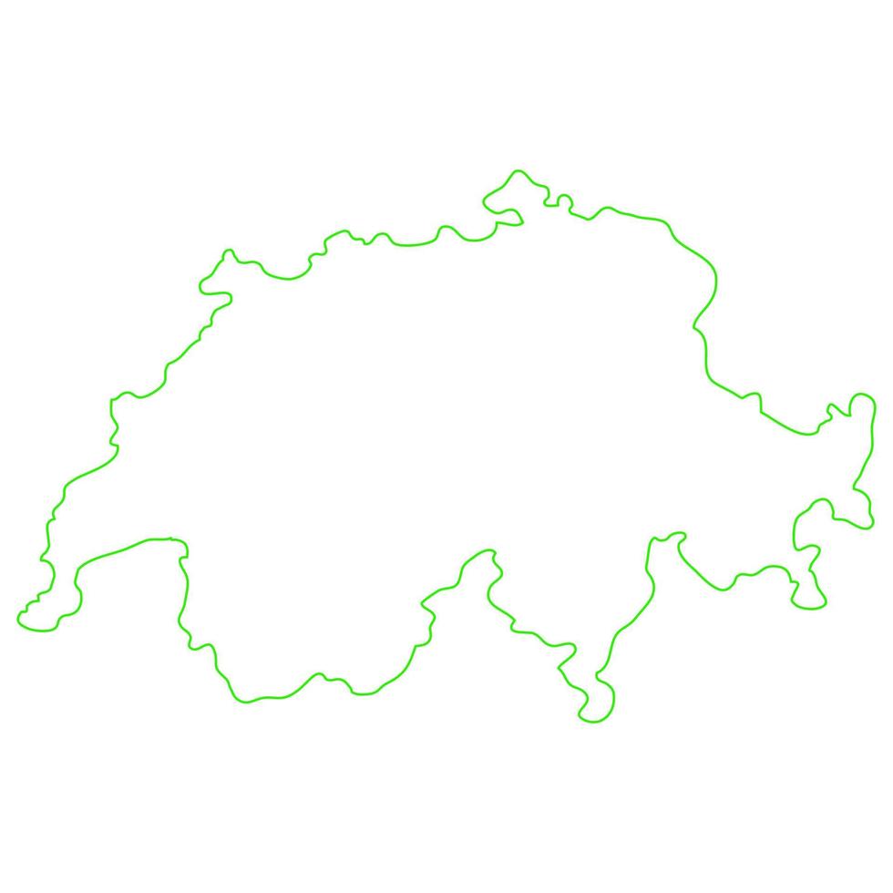 Switzerland map on white background vector