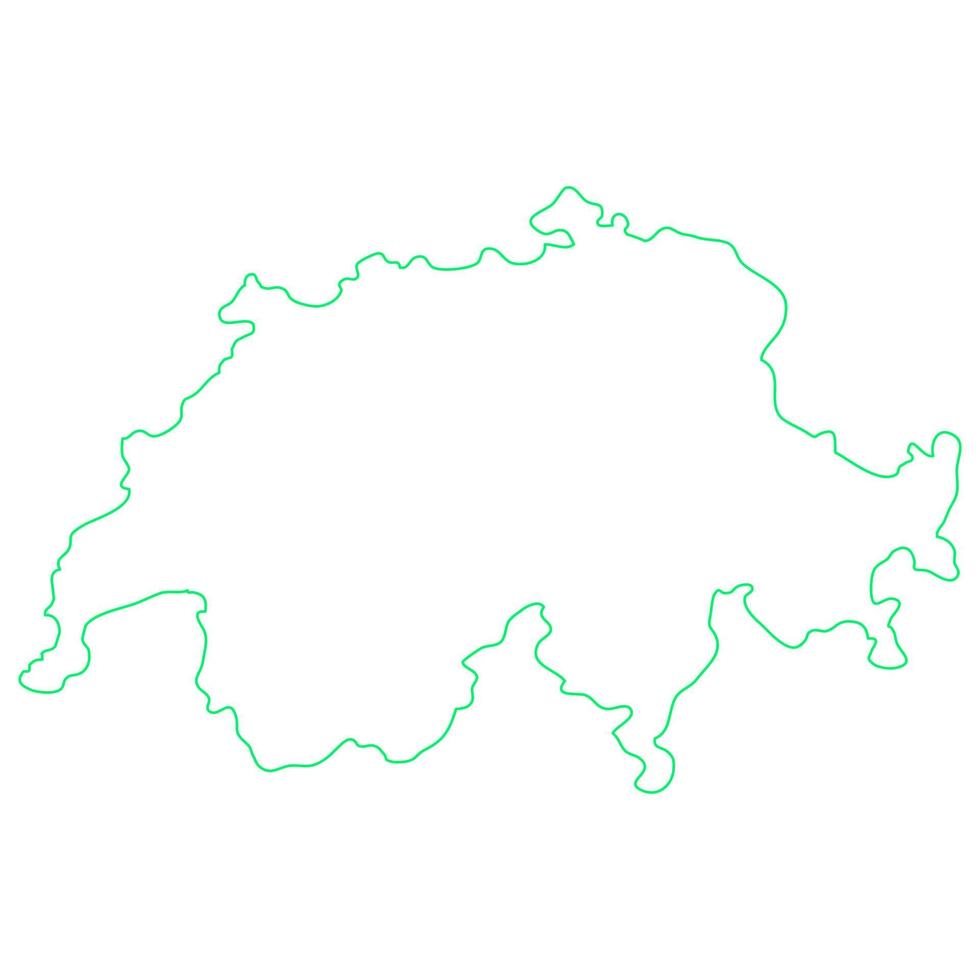 Switzerland map on white background vector