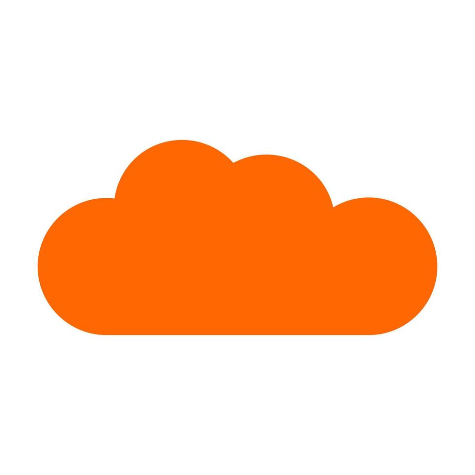 Cloud on white background vector