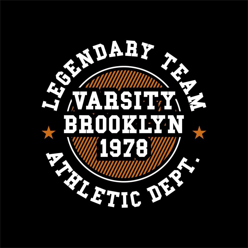 varsity brooklyn legendario te ... vector