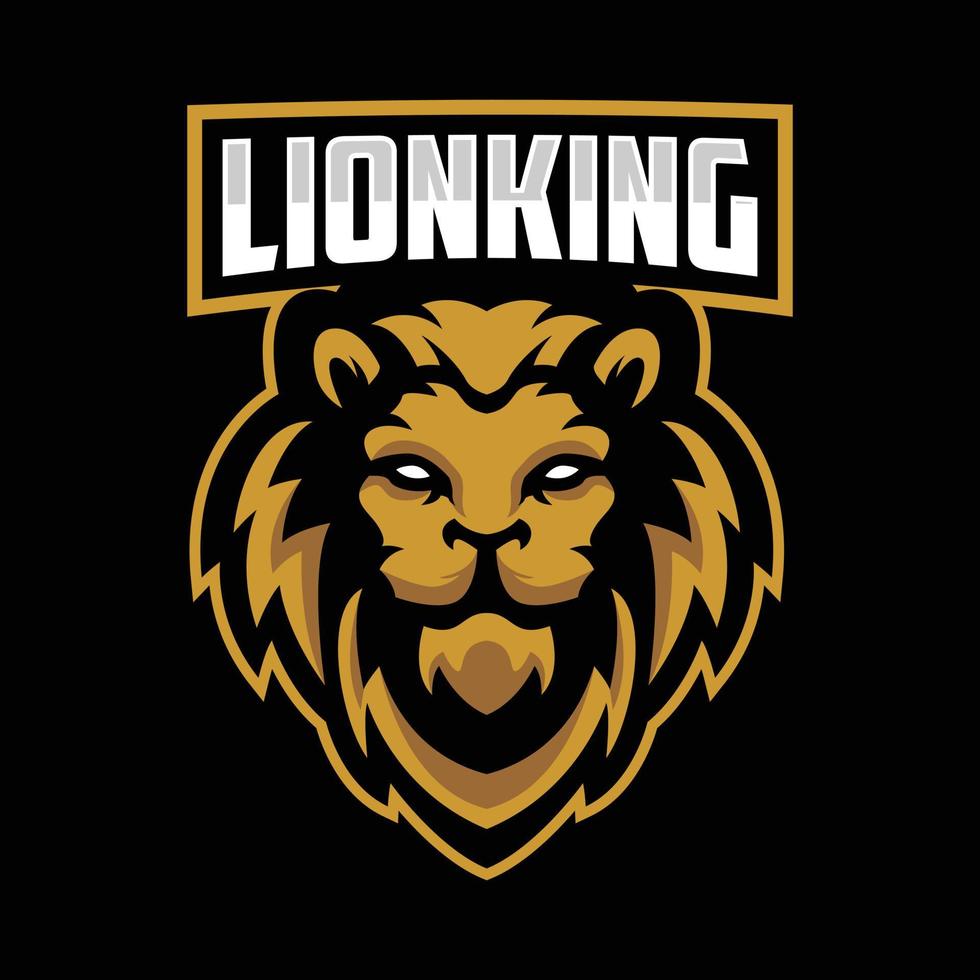 lion king e sport logo vector