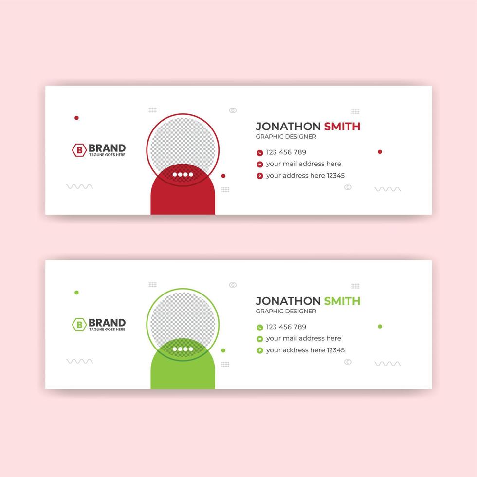 Business email signature design template vector