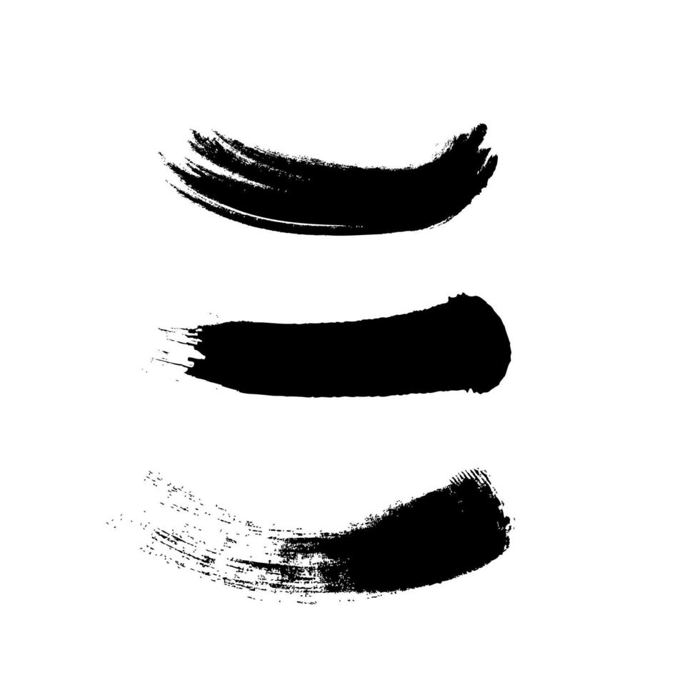 Ink black abstract paint stroke background vector