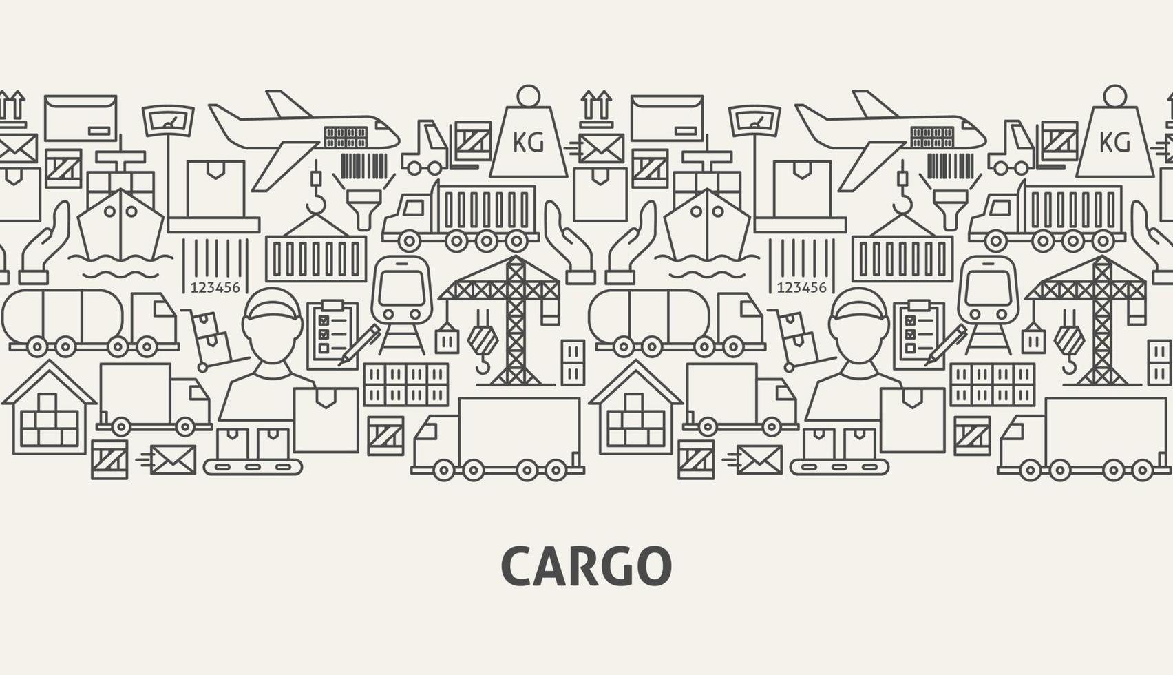 Cargo Banner Concept vector