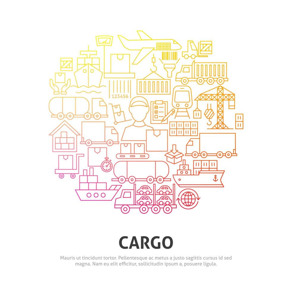 Cargo Circle Concept vector