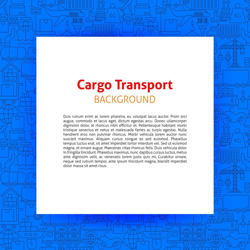 plantilla de papel de transporte de carga vector