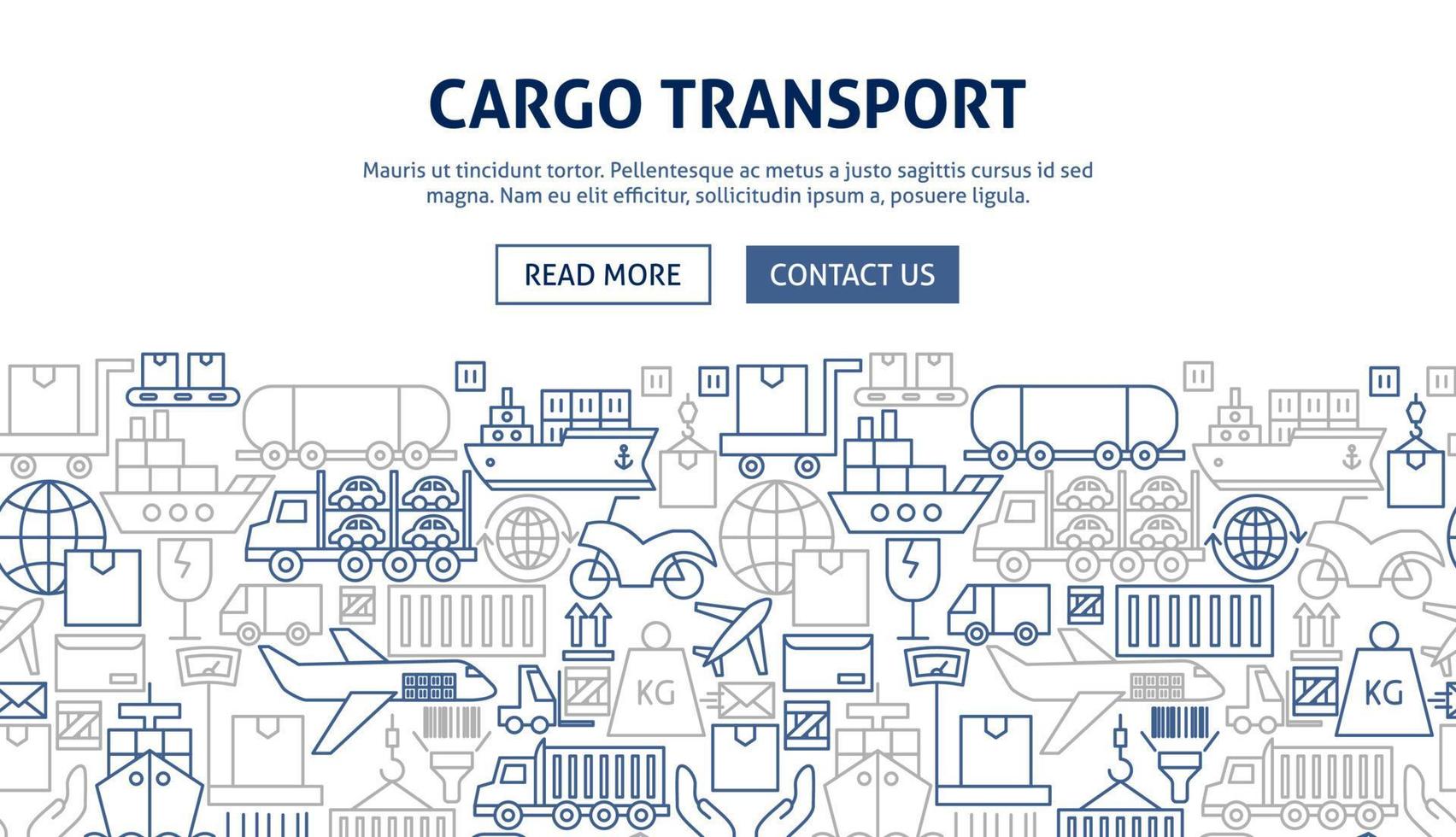 Cargo Transport Banner Design vector