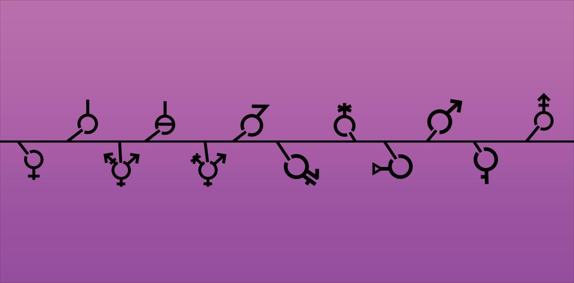 Genders icon template background. We are all the same. Lgbt, pride vector