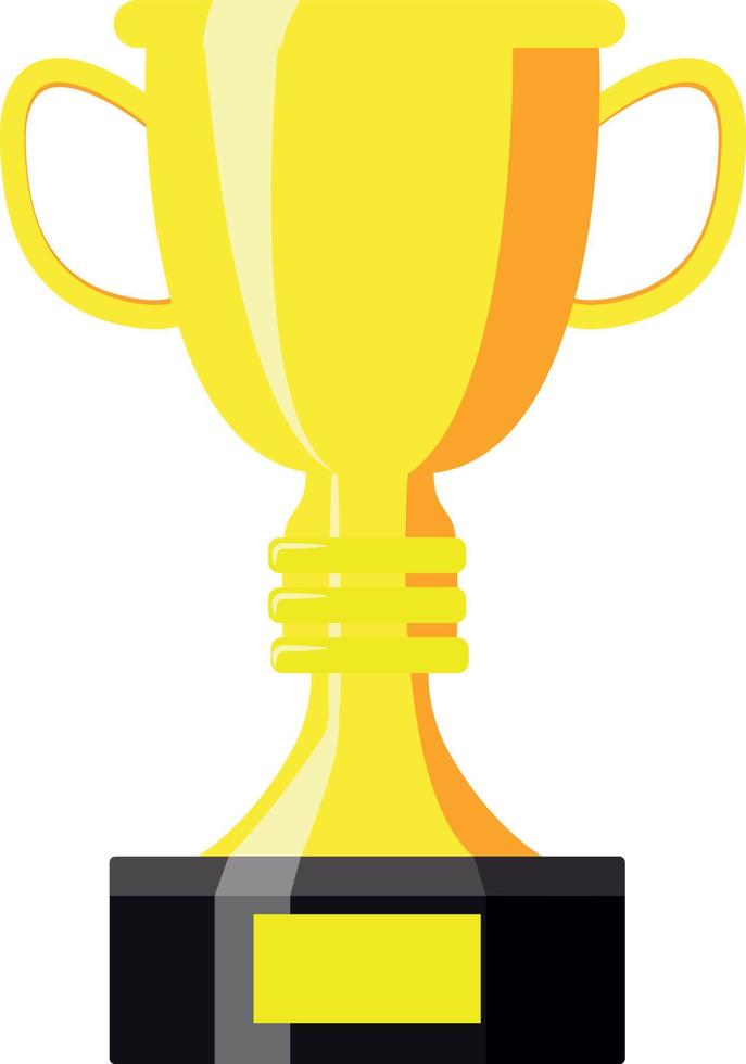 Gold Winner Trophy - Cup. Championship cup in flat style vector