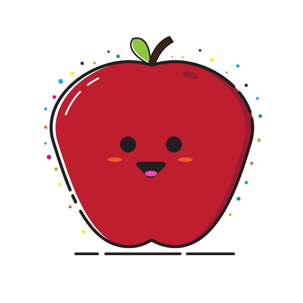 Apple graphic design with mbe style. Apple icon. Apple logo. vector