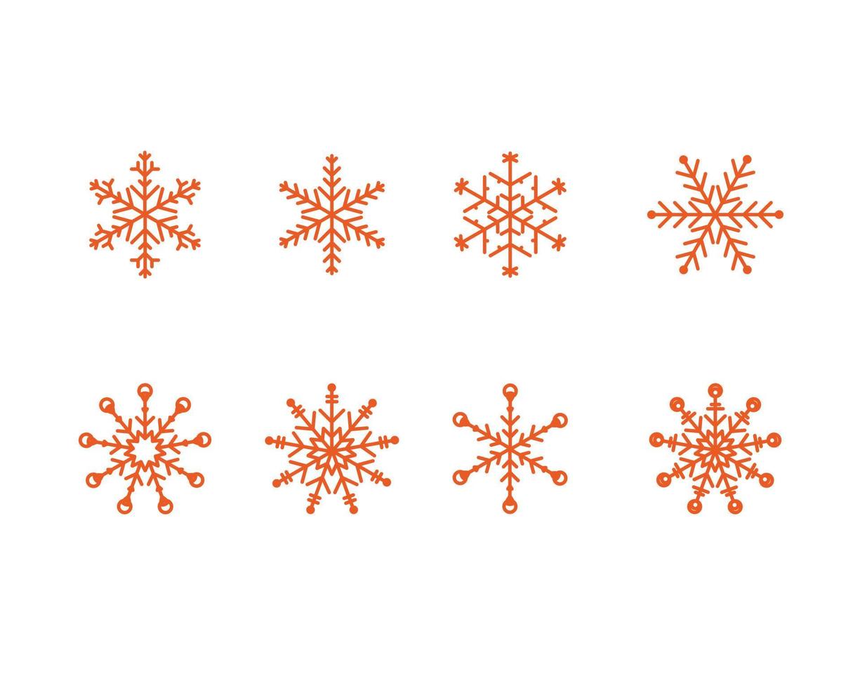 Snowflakes Sets for Christmas Decoration, New Year Holiday, Meery Christmas vector