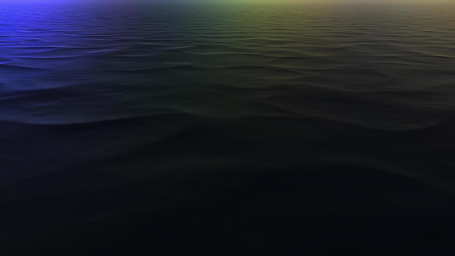 Dark water surface with neon illumination photo
