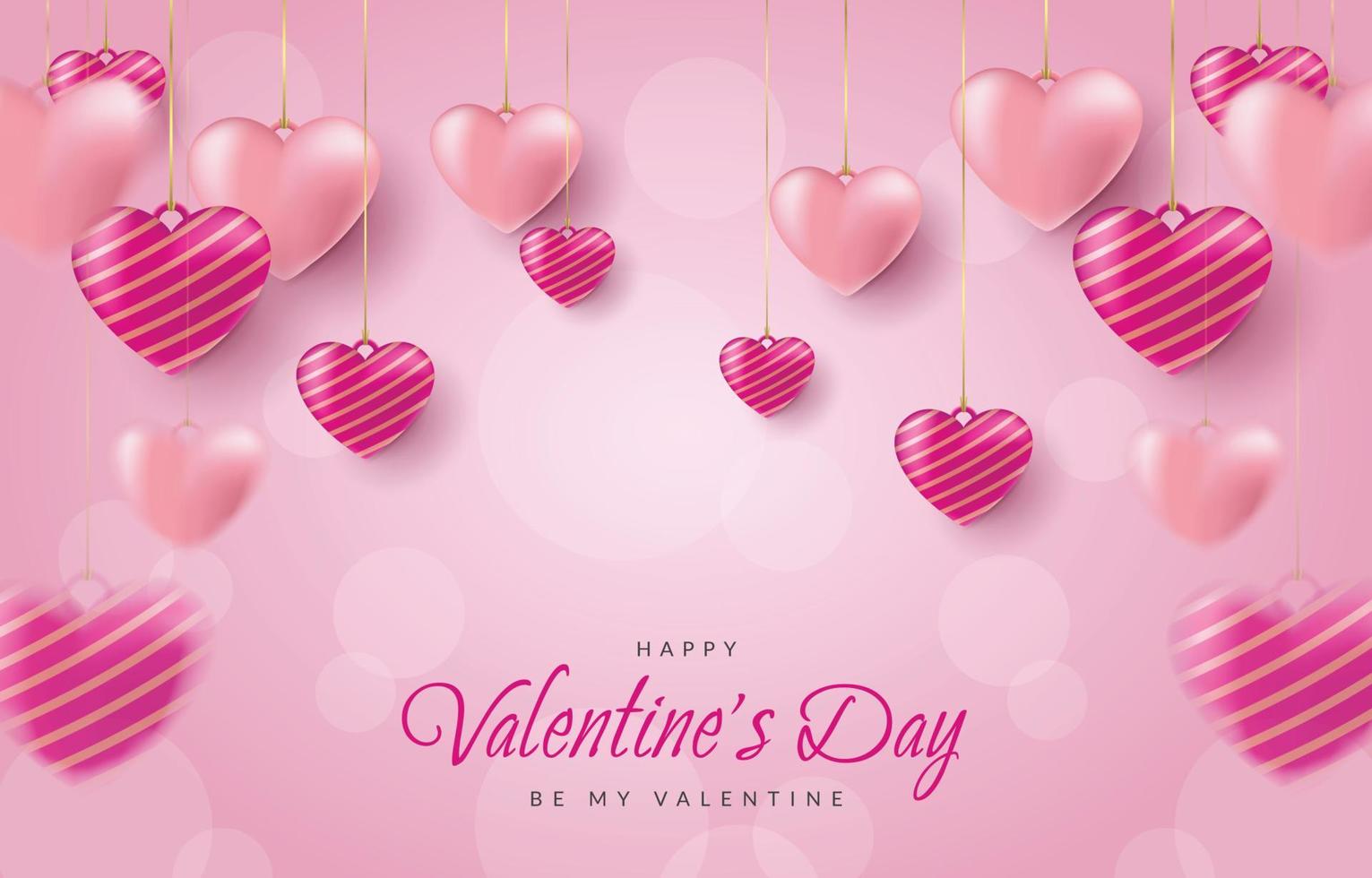 fondo rosa romántico del día de san valentín vector