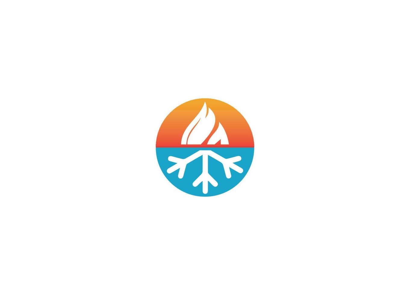 Innovative Heating and Cooling Logo Design Icon 4742287 Vector Art at