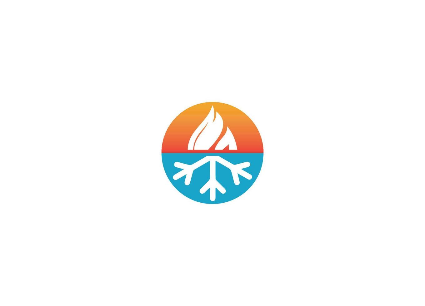 Innovative Heating and Cooling Logo Design Icon vector