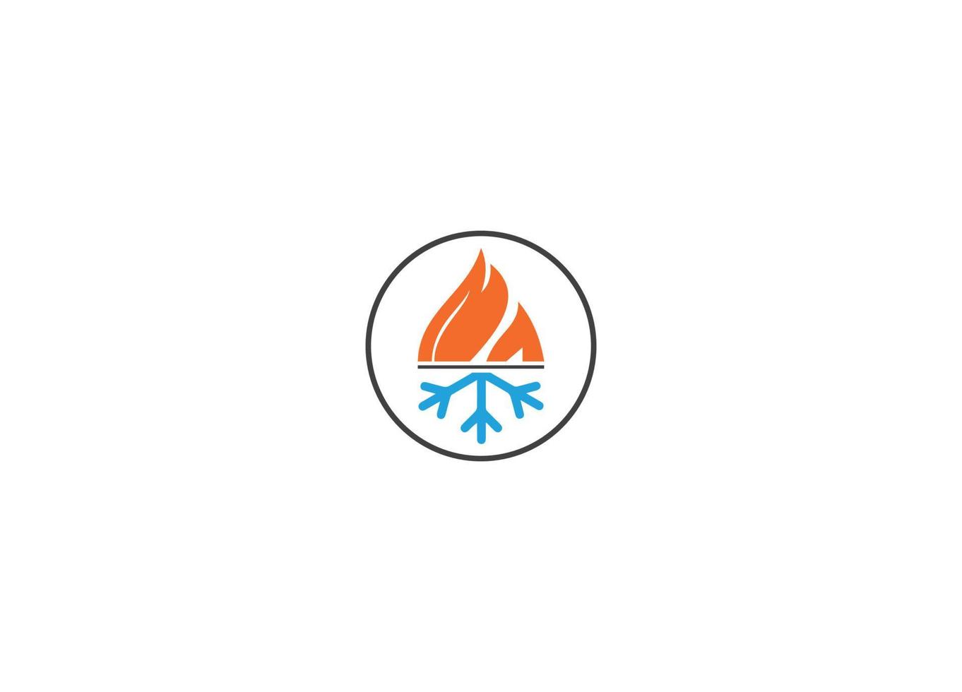 Innovative Heating and Cooling Logo Design Icon vector