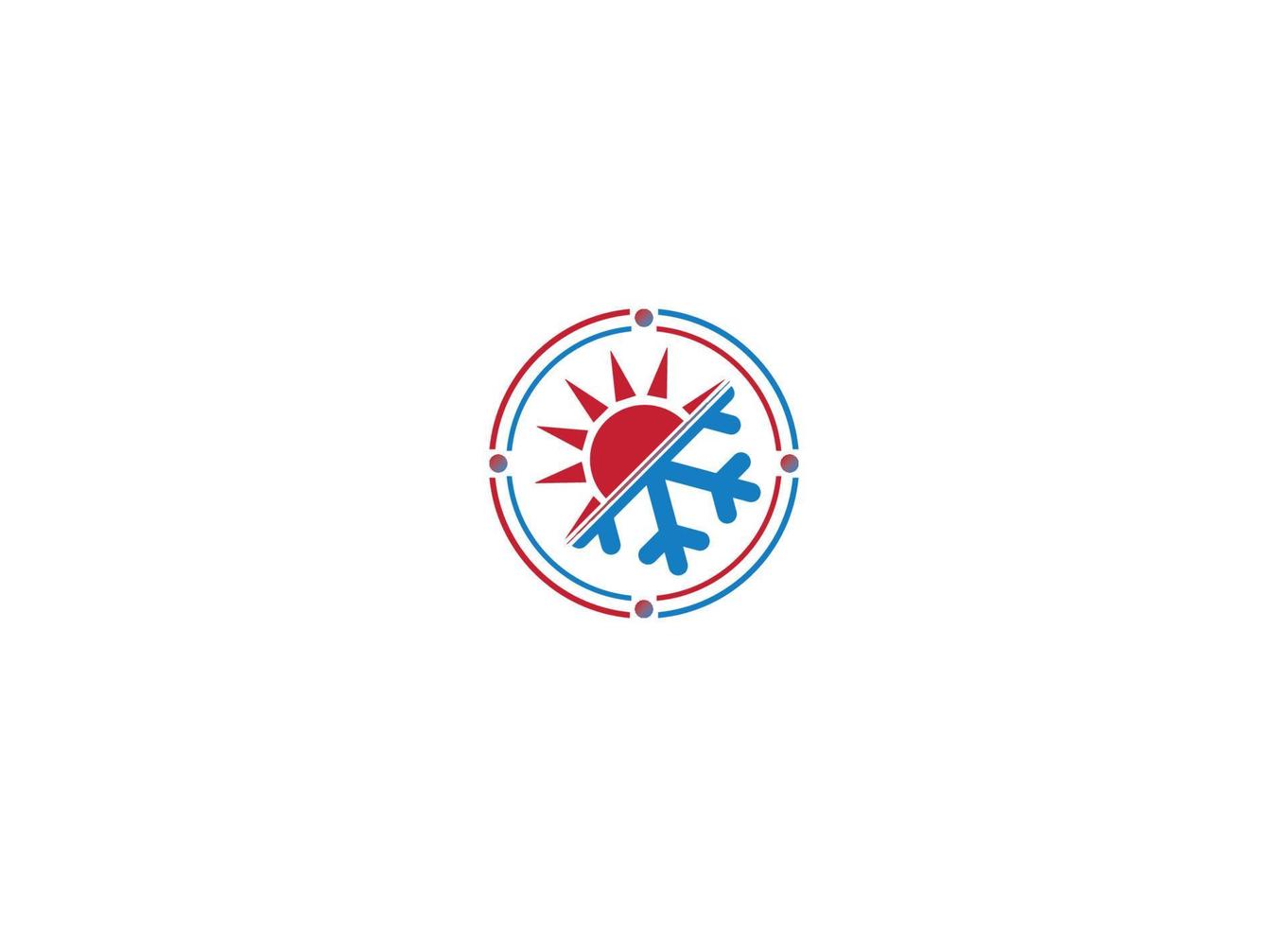Innovative Heating and Cooling Logo Design Icon vector