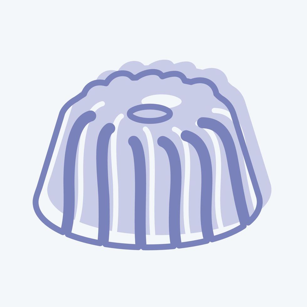 Icon Gugelhupf - Two Tone Style - Simple illustration,Editable stroke vector