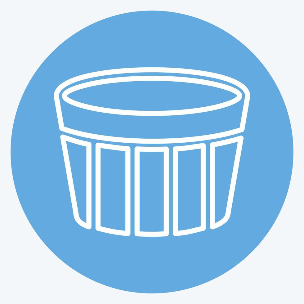Icon Creme Brulee - Blue Eyes Style - Simple illustration,Editable stroke vector