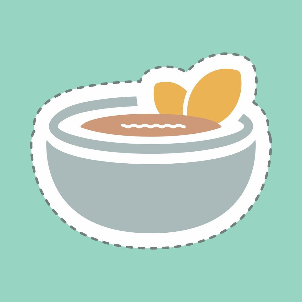 Sticker Gazpacho - Line Cut - Simple illustration,Editable stroke vector