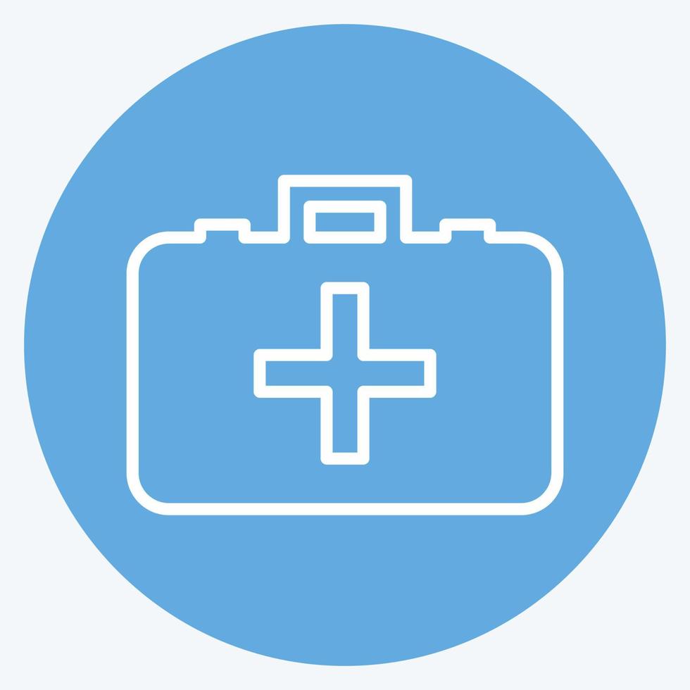 Icon Medicine Box - Blue Eyes Style - Simple illustration,Editable stroke vector