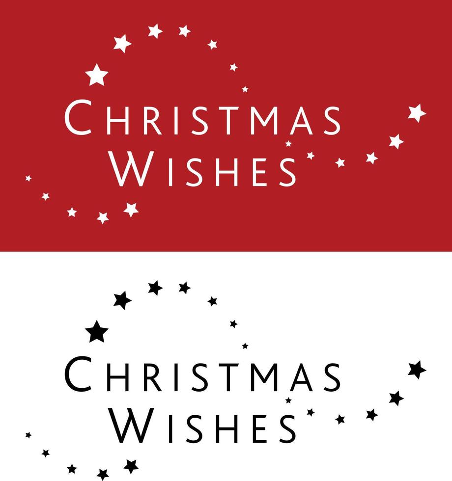 Christmas Wishes black on white, white on red placement print design for christmas card, print, decoration, scrapbooking, invitation, stencil, sticker, wallpaper, gift wrapping, flyer  L By le cassis vector