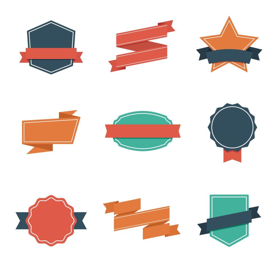 Blank Label and Badges Collection vector