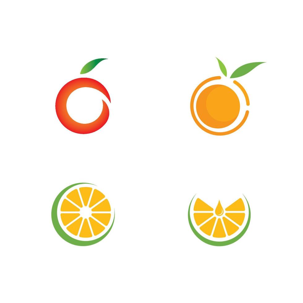 Ilustración de vector de icono de logotipo naranja