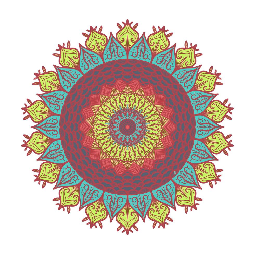 Mandala Line Template vector