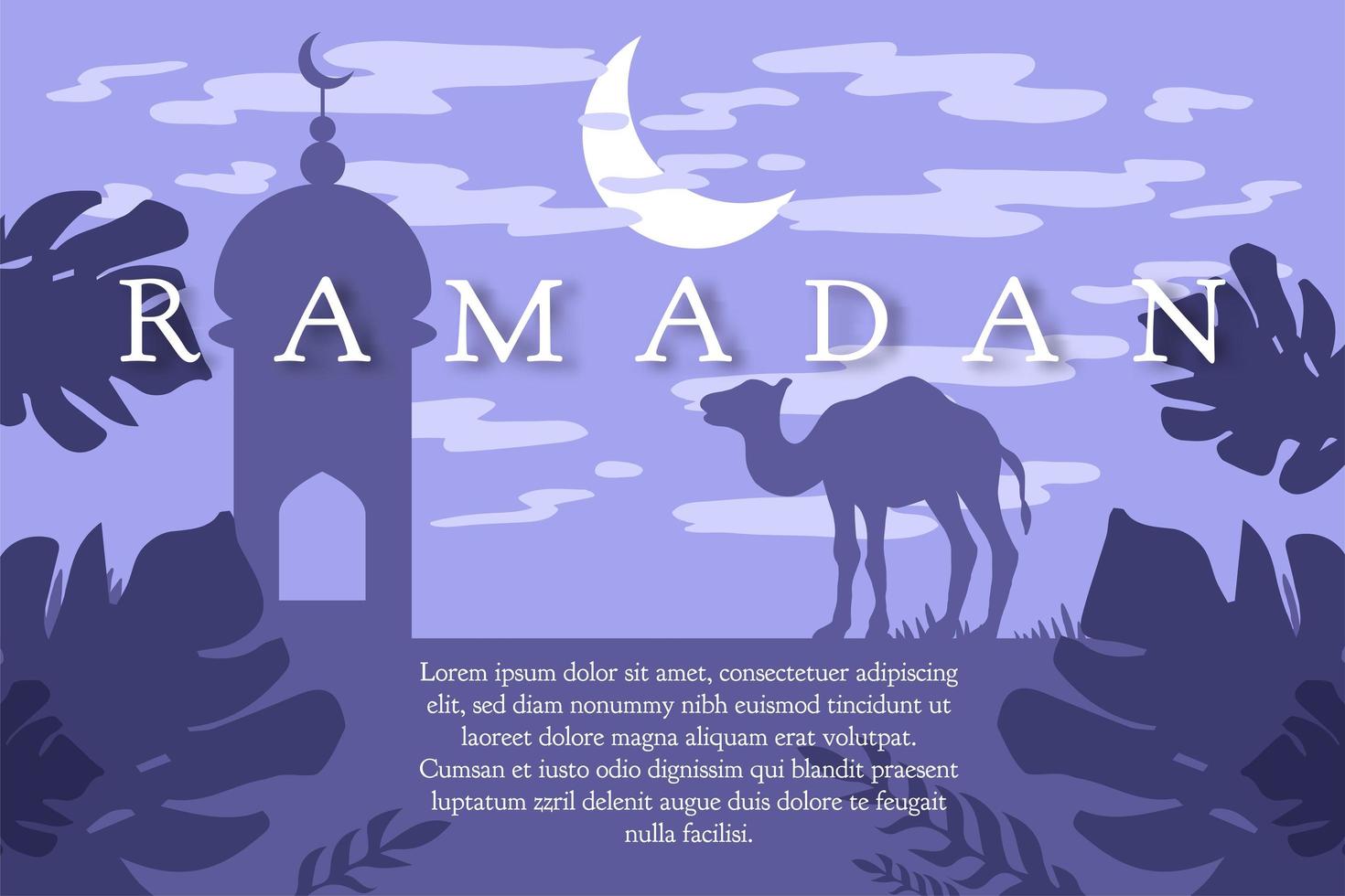 Ramadan Kareem greeting vector