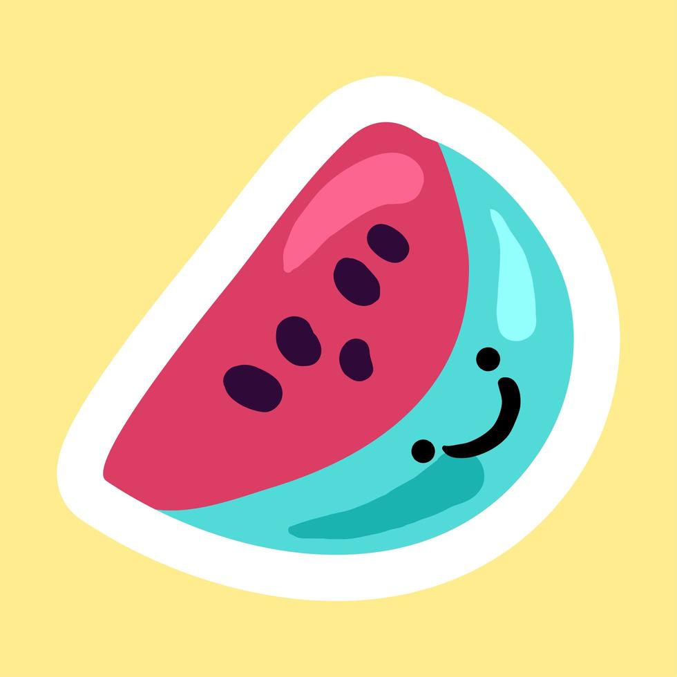 alegre y sonriente sandia vector